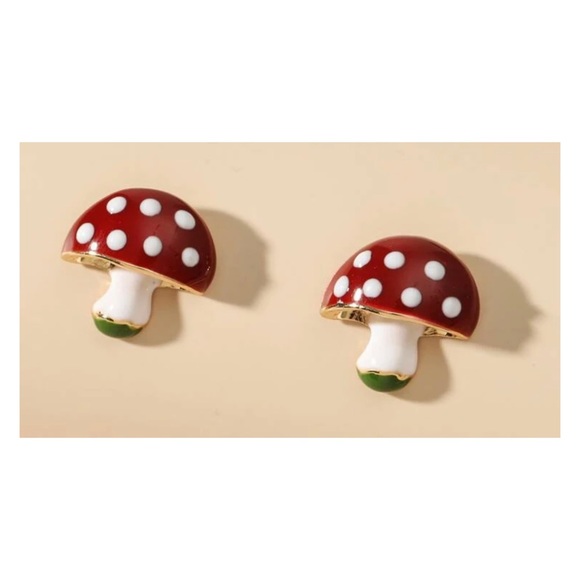 NWT | Mushroom Stud Earrings - Picture 1 of 3